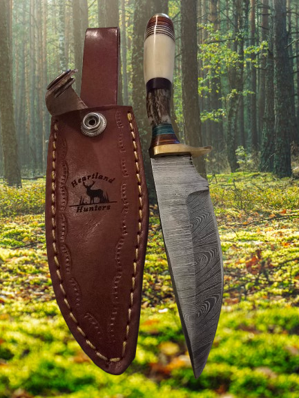 Custom Hand Made 6" Damascus Skinning Knife