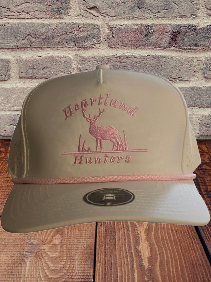 "PINK ROPE" Heartland Hunters 5 panel Laser Mesh Snapback