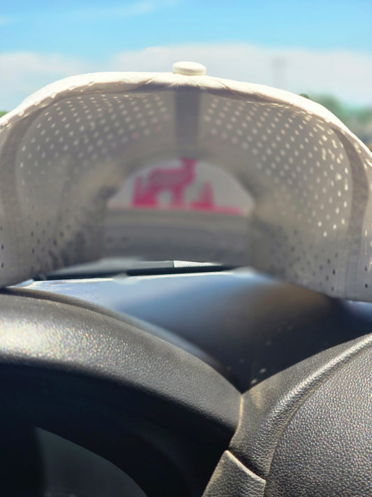 Heartland Huntress Perforated Mesh Pink Rope Hat