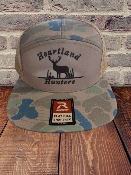 "Salt Water Camo" Heartland Hunters 7 panel Richardson Snapback